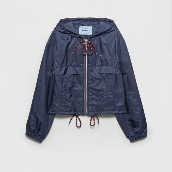 Prada Re-Nylon Hooded Windbreaker Jacket