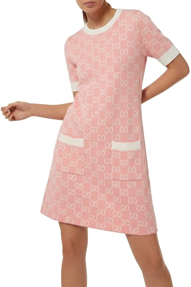 Gucci GG Jacquard Knit Mini Dress - Image 2