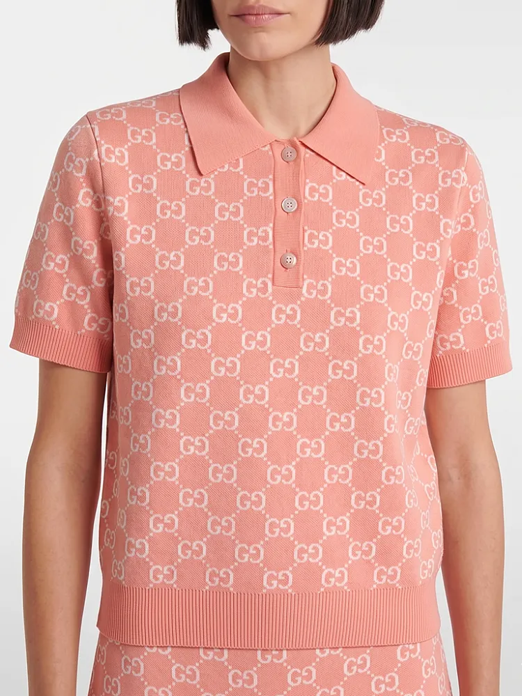 Gucci GG Jacquard Knit Polo - Image 2