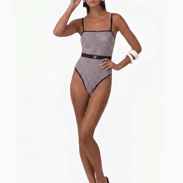 CELINE Monogram Sculpt One-Piece Swimsuit