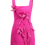“Fleur Éclat Rose Mini Dress”