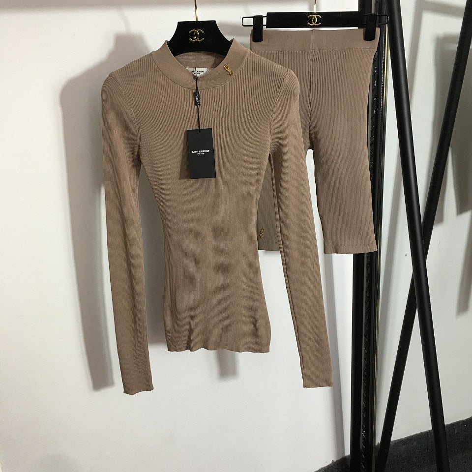 IMG_2860_8b58158e-1152-4e9b-9e81-64e4114319fb.jpg “Saint Laurent Iconique Ribbed Knit Lounge Set” - Image 1