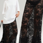 “Vérité Obscura” Sheer Lace Maxi Skirt