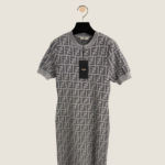 Fendi Monogram Knit Midi Dress