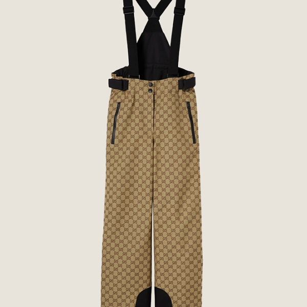 Gucci Monogram Technical Overalls with Adjustable Suspenders