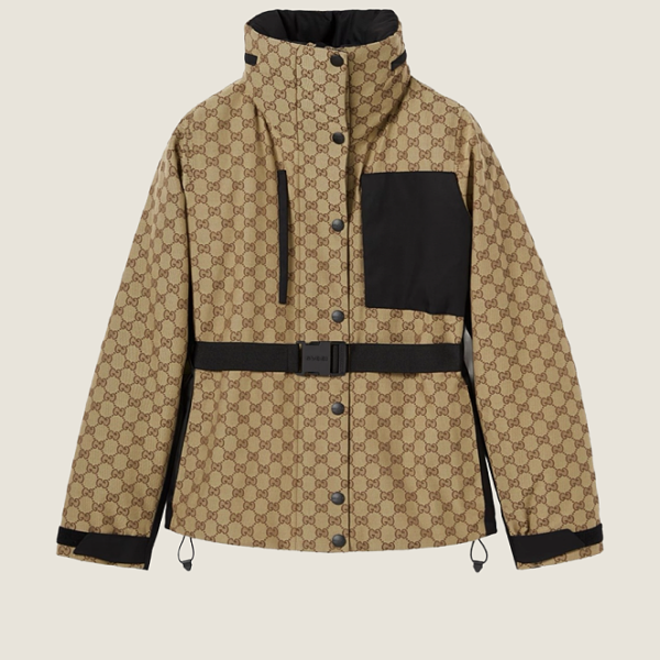 Gucci Monogram Technical Ski Jacket with Belt Detail