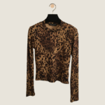 Dolce & Gabbana “Feline Forte” Leopard Mesh Top & Legging Set