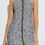 Balmain “Haute Monochrome” Tweed Zip Mini Dress – S–L