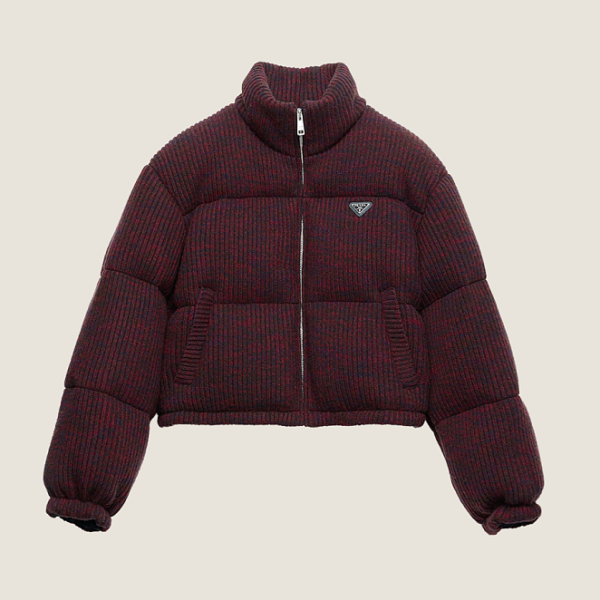 Prada “Cordura Luxe” Ribbed Puffer Jacket