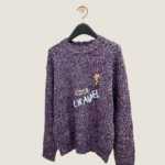 Chanel “Coco Améthyste” Embroidered Knit Sweater