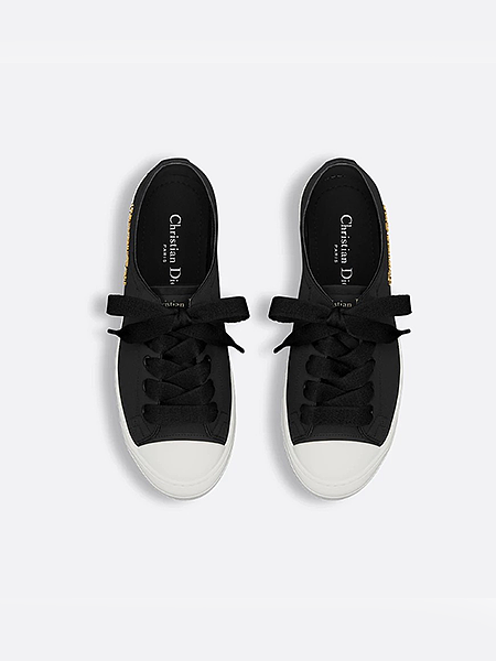 Dioriviera Lucky Sneaker in Black Satin