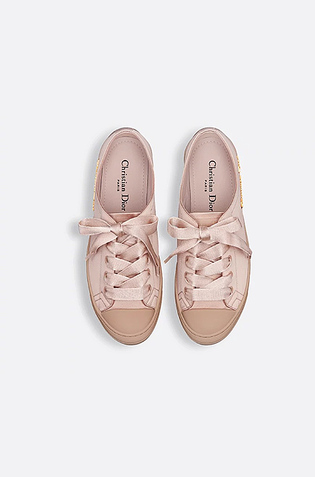 IMG_3678_d97566c3-d308-44cc-ba8e-a1e01304a53f.png Dioriviera Lucky Sneaker in Blush Satin - Image 1