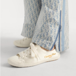 Dioriviera Lucky Sneaker in Ivory Satin