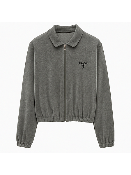 “Veluto Milano” Two-Piece Logo Lounge Set by Prada