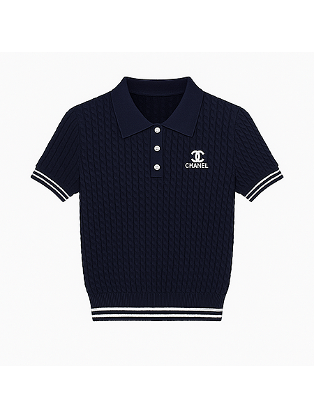 Chanel Cable-Knit Polo – Ivory Blanc Edition