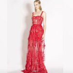 Écarlate Illusion Corset Lace Gown