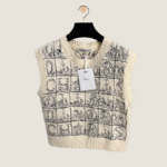 Dior “Alphabet de Toile” Embroidered Knit Vest