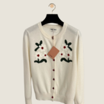 Miu Miu “Fleur Douce” Embroidered Knit Cardigan