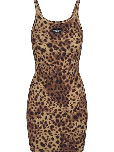 Dolce & Gabbana x Skims Leopard-Print Bodycon Mini Dress