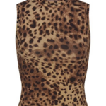 Dolce & Gabbana x Skims Leopard-Print Sleeveless Mock Neck Top