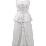 “Soleil de Jardin” Broderie Anglaise Midi Dress