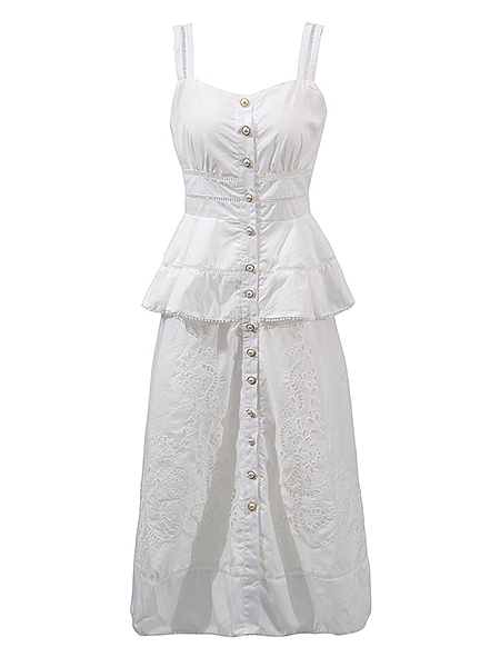 “Soleil de Jardin” Broderie Anglaise Midi Dress