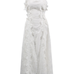 “Fleur de Lune” Embroidered Lace Maxi Dress