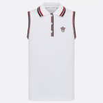 “Étoile CD” Sleeveless Polo Top
