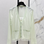 Chanel Pastel Textured Knit Cropped Cardigan