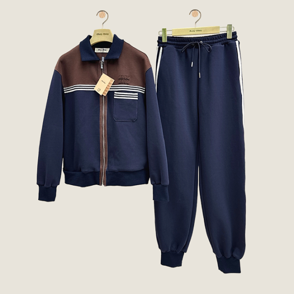 Miu Miu “Atelier Sport Luxe” Two-Piece Tracksuit Set