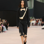 Chanel “Riviera Pearl Bow” Knit Skirt