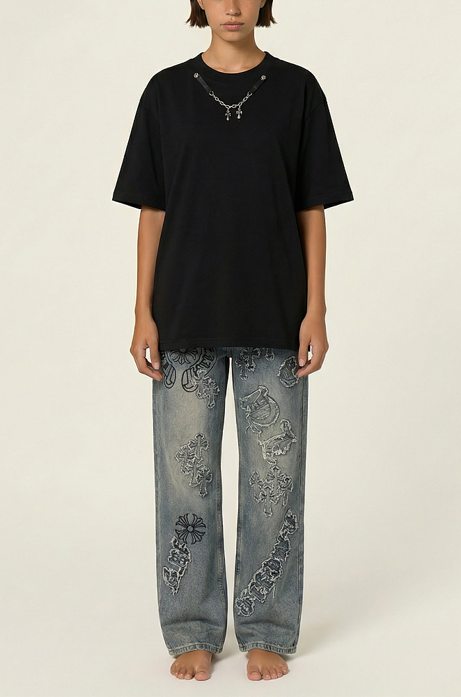 IMG_4012.png Chrome Hearts Gothic Crest Essential Tee - Image 1