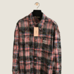 Miu Miu “Luna Rosa” Distressed Plaid Button-Up Shirt