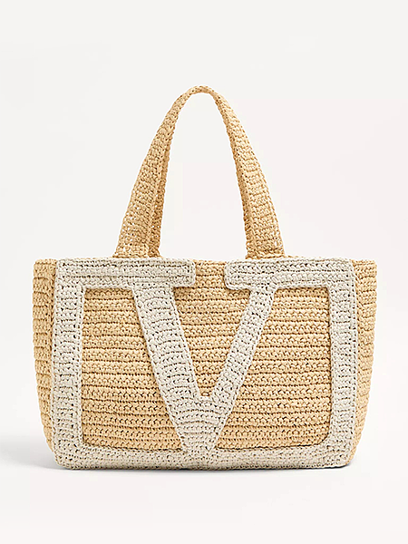 Valentino Garavani Viva Raffia Shopping Tote