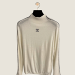 Chanel “Ligne Parisienne” Slim Knit Mock-Neck Top