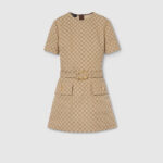 Gucci – GG Monogram Belted Mini Utility Dress