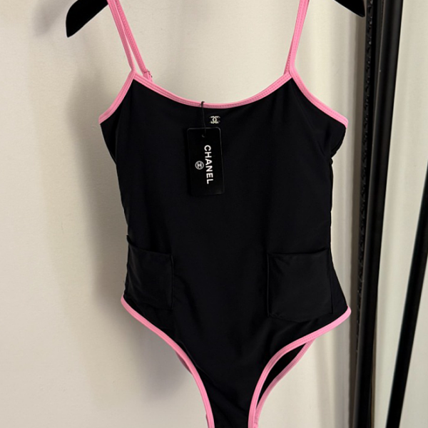 Chanel Crystal CC Trim One-Piece Swimsuit