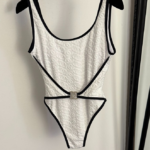 Chanel – Riviera Sculpted CC Jacquard Cut-Out Swimsuit
