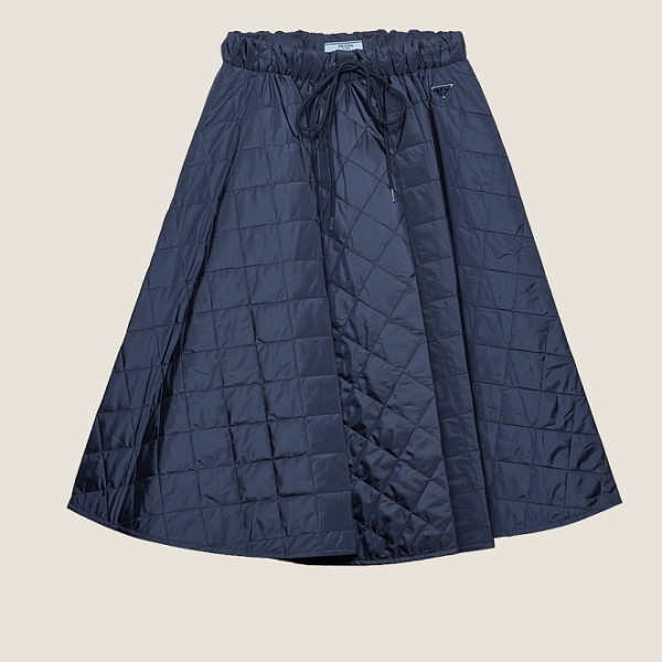 Prada “Cortina Quilted A-Line Technical Skirt