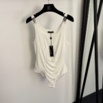 Versace -Medusa Strap Ruched Bodysuit