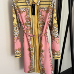 Versace – Pastel Baroque Silk Shirt Dress