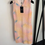 Fendi & Pastello FF Jacquard Sleeveless Polo Knit Dress