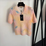 Fendi & Pastello FF Jacquard Knit Polo Top