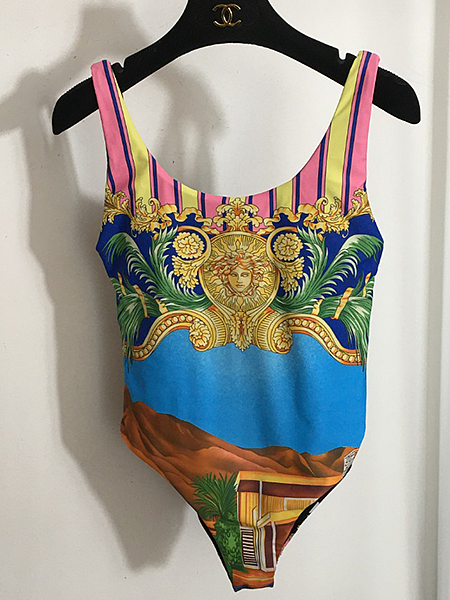 Versace Barocco Print One-Piece Swimsuit