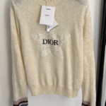 Dior Étoile Brodée Mock Neck Knit Top