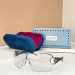 Gucci-Horsebit Shield Rimless Sunglasses