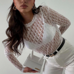 Dior Oblique Lace Sheer Top