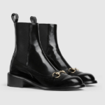 Gucci Horsebit Patent Chelsea Ankle Boot