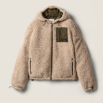 Miu Miu “Alpine Bouclé Shearling Hooded Jacket” — Oatmilk Beige (S–L)