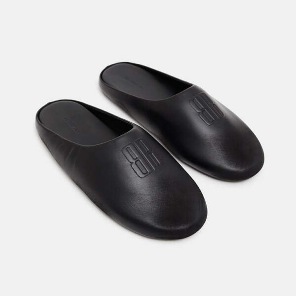 Balenciaga BB Supple Leather Minimalist Slippers